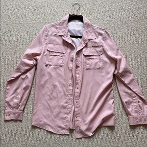 Dusty Pink Performance Button-Up Shirt Sz M